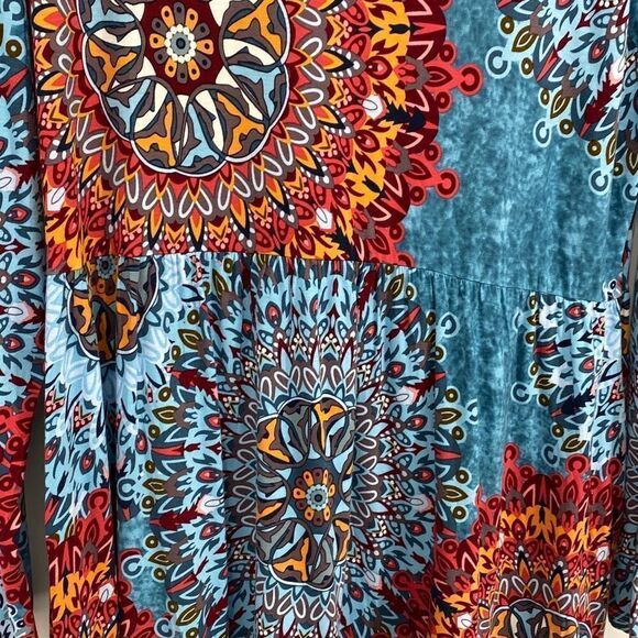 NWT DB Moon Pullover Jersey Shift Dress Boho Soft & Comfy Multi 3XL - Picture 6 of 15